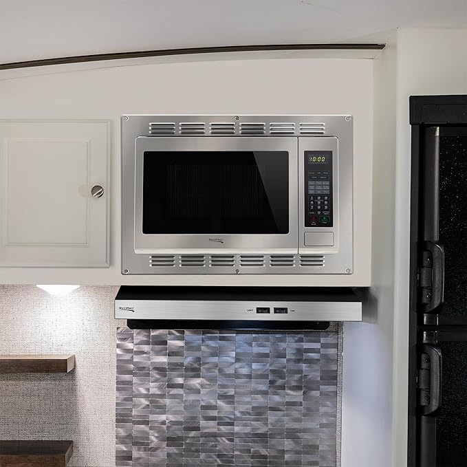 RecPro RV Convection Microwave Stainless Steel 1.1 cu. ft. | 120V | Microwave | Appliances | Direct Replacement for High Pointe and Greystone
