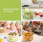 155oz Large Glass Trifle Bowl - Versatile Salad & Dessert Serving Bowl for Ice Cream, Cakes, Fruit, Baking and Party Display - Elegant Modern Design, Microwave & Dishwasher Safe (9 Inch)