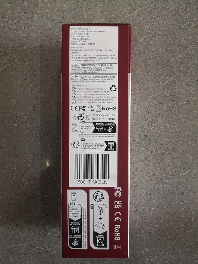 CIRCLE JOY Powerful Milk Frother Handheld with Stand Rechargeable Milk Foamer Electric Mini Drink Mixer for Coffee, Cappuccino, Lattes, Frappe, Matcha and Hot Chocolate, Black