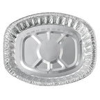 Foil Lux 17.9 x 14.2 x 3.3 Inch Oval Roasting Pans, 50 Oven-Ready Foil Pans - Freezable, Heavy-Duty, Aluminum Foil Disposable Baking Pans, For Cooking Turkey, Chicken, And More - Restaurantware