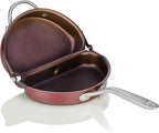 TECHEF - Frittata and Omelette Pan, Double Sided Folding Egg Pan, Made in Korea (PFOA Free) (Purple)