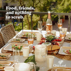 Chic Leaf Palm Leaf Compostable Plates - 10" & 6", 48 Pack - Alternative to Plastic Plates - Biodegradable Dinnerware Sets - For Weddings & Parties