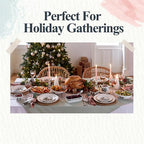 Portmeirion Holly and Ivy 8-Inch Salad Bowls (Set of 6) - Festive Earthenware for Christmas Dining, Ideal for Salads, Sides, Desserts - Microwave, Dishwasher, Freezer Safe - Seasonal Tableware