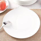 Plates 11inch Melamine Dinner Plates Round White Durable Dishes Set of 8 for Salad Dessert Dinner