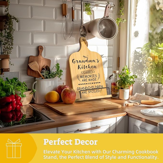 Grandma Gifts Cookbook Stand - Recipe Book Holder for Grandma and Grandmother