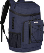 Backpack Coolers Insulated Leak Proof 30 Cans, Soft Sided Insulated Cooler Bags Ice Chest Backpack for Beach Travel Camping, with Reusable Ice Packs