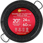 Enameled Paella Pan (Carbon Steel, 24 in - 60 cm (20 Servings))