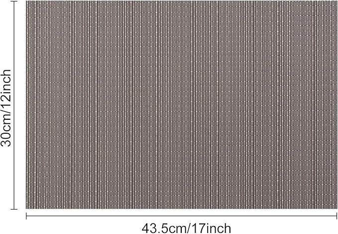 Myir JUN Placemats Set of 4, Vinyl Woven Placemats Place Mats Indoor Set of 4 Washable Table Mats Non-Slip Place mats for Dining Table (Dark Gray, Set of 4)