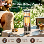 Portable Electric Espresso Machine,15 Bar Self Heating Outdoor Coffee Maker, Travel Coffee Machine for Camping With Ground Coffee and NS Capsule for RV, Office,Car Coffee with carry Bag