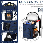 Cooler Backpack, Lightweight and Soft Backpack Cooler for Men Women, Insulated Lunch Bag for Camping Traveling Hiking