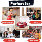MACONEE Microwave Grill Pan | Microwave Griller, Griddle & Crisper Pan with Lid for Grilling, Browning, and Crisping Foods Microwave Cookware for Grill Meat, Sandwich & Vegetable inside a Microwave