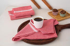 LANE LINEN Kitchen Towels Set - 100% Pure Cotton Dish Towels for Kitchen, Super Absorbent Kitchen Hand Towel, Tea Towels, Soft & Durable Dish Cloths, Pack of 6 – 14”x25”, Red