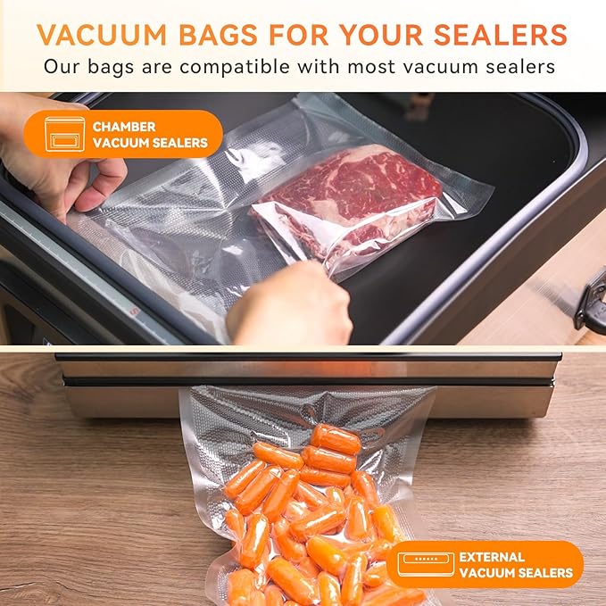 Wevac Vacuum Sealer Bags 6x50 Rolls 2 pack for Food Saver, Seal a Meal, Weston. Commercial Grade, BPA Free, Heavy Duty, Great for vac storage, Meal Prep or Sous Vide