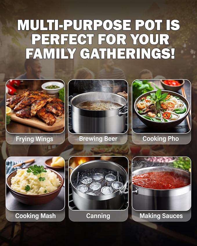 Cooks Standard 02616 Professional Grade Lid 30 Quart Stainless Steel Stockpot, Silver