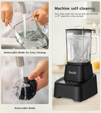 Smoothie Blender, Facelle Countertop Blender for Kitchen, 55 oz Glass blender for smoothies and Shakes, Licuadora, Smoothie maker with touchscreen 3+P Speeds, Cleaning brush ＆ removable SS304 blade