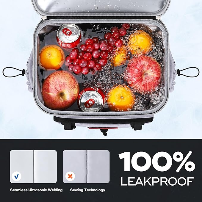 Maelstrom Backpack Cooler,Soft Lightweight Leakproof Cooler Backpack,50 Can Insulated Cooler Bag,Keeps 50 Cans Hot/Cold for Up to 16 Hours,Waterproof Lunch Bag for Men Women-White