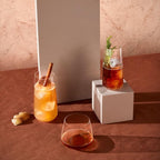 NUDE Whiskey Glasses Set of 4 – Mirage 13 oz Lead-Free Crystal Rocks Glasses for Whisky, Scotch & Bourbon – Tapered Rim, Dishwasher Safe, Modern Bar Tumblers Luxury Gift Set