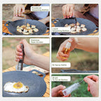 TOBWOLF Portable Spice Bag for Travel, Camping Spice Kit with 8 Jars, 2 Salt/Pepper Grinders, 1 Oil Spray, Foldable Canvas Seasoning Storage Bag, Condiment Container Set for Outdoor Picnic BBQ - Green