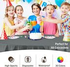 Party Solids 12-Pack Premium Plastic 84-Inch Round Tablecloth - Silver