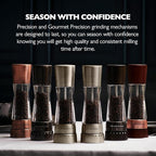 COLE & MASON Derwent Salt Grinder - Gunmetal Mill Includes Gourmet Precision Mechanism and Premium Sea Salt