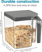 Polder Handle-It Canister, BPA-Free Plastic, Stackable Storage Canister, Air-Tight Food Storage Container, Canister for Kitchen Organization and Storage, 2.75-Quart