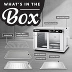 Gourmia French Door Digital Air Fryer Oven - 25-Quart XL Capacity, 12 Presets, Touchscreen, FryForce 360° Tech, Dehydrate, Proof, Slow Cook, Fits 13” Pizza, 1700W, White