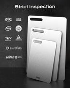 Titanium Cutting Board, 100% Pure Titanium Cutting Boards For Kitchen, Best Non Toxic titanium chopping board, Dishwasher safe, Hygiene and Durability for Meat, Fruit, and Vegetables (3PCS)