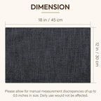 Blue Forest Placemats Set of 8, Dual-Layered Thickened Faux Linen Cloth Place Mats Heat Resistant Machine Washable Wrinkle Free Table Mats Indoor/Outdoor (Dark Grey)