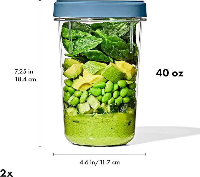 OXO Good Grips Twist & Stack Container – 40 oz – 2 Pack