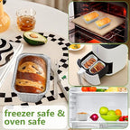 Ruckae 1lb Aluminum Mini Loaf Pans Silver Disposable Foil Mini Loaf Baking Pans Small Bread Tins for Party,Picnics,Gifts- 6" X 3.5" X 1.8" (60 pcs)