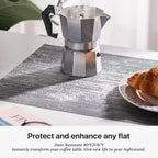 LEXMORE PVC Woven Placemats 4 PCS Wipeable Indoor/Outdoor Table Mats Washable Vinyl Place Mat for Dining Table, Set of 4-Gray