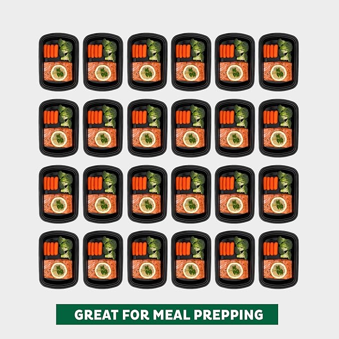 Freshware Meal Prep Containers [45 Pack] 1 Compartment with Lids, Food Storage Containers, Bento Box, BPA Free, Stackable, Microwave/Dishwasher/Freezer Safe (38 oz)