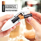 Zulay Kitchen Powerful Milk Frother Wand With 4 AA Duracell Batteries - Ultra Fast Handheld Drink Mixer - Electric Whisk Foam Maker for Coffee, Lattes, Cappuccino, Matcha & Creamer
