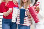 Simple Modern 4th of July 40 oz Trek Tumbler with Handle and Straw Lid | Cup Holder Friendly Insulated Stainless Steel Travel Mug | Patriotic Pets
