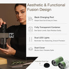 Electric Salt and Pepper Grinder Set USB-C Rechargeable, Dual-Speed Automatic Salt and Pepper Mills with Adjustable Grind Levels, Ceramic Burr, LED Light, Refillable, (Sage Green)