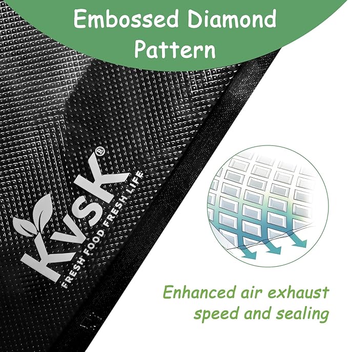 Black Clear Vacuum Seal Rolls Bags - 11" x 16.4 ' 3 Pack, 3.6mil+10mil Thickened Commercial Grade Roll For Food Storage, BPA Free & Prevent Freezer Burns