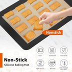 Silicone Baking Mats for 12 Inch Cake Pan/12x12 Cheesecake Pan/Toaster Oven Air Fryer Liner, 11.75"Square Food Grade Silicone Mats (Black, 1x Silicone Baking Mats for 9 x11")