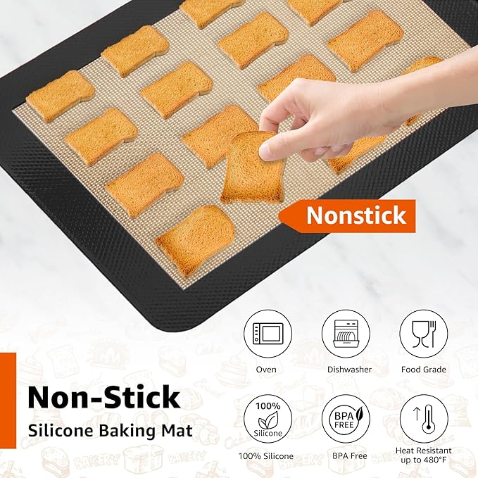 Silicone Baking Mats for 12 Inch Cake Pan/12x12 Cheesecake Pan/Toaster Oven Air Fryer Liner, 11.75"Square Food Grade Silicone Mats (Black, 1x Silicone Baking Mats for 9 x11")
