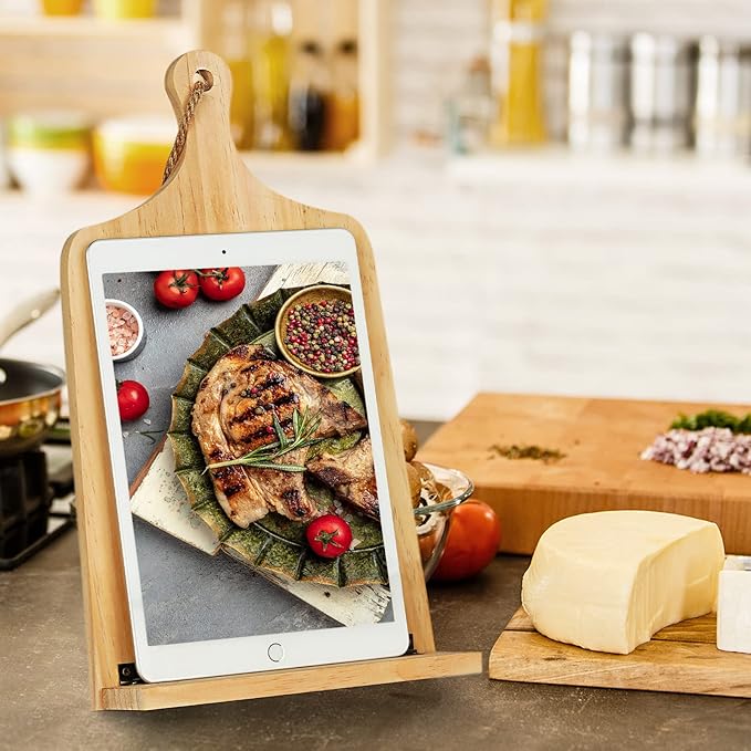 Cookbook Stand with Chalkboard Eraser, Birthday Gifts for Women Mom Wife Grandma, Kitchen Gifts for Woman, Recipe Book Holder Stand, Present Gift Ideas Christmas Xmas, Cookbook Holder