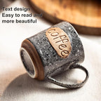 LYEOBOH Espresso Cups, Coffee Cups, Tea Cup - 3 oz Grey Ceramic Set of 6, Mini Coffee Mugs, Demitasse Cups, Espresso Shot, Microwave Dishwasher Safe, Ceramic Mugs, Perfect for Daily Use & Tea Time