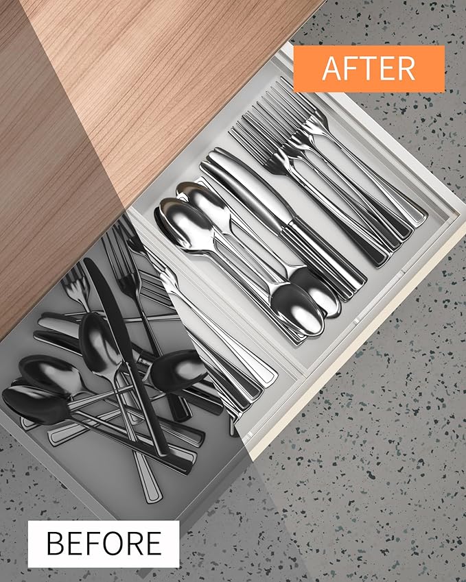 Acrylic Serving Tray Set of 2-16x12 & 15.4x11.9 Inch Clear Luxury Trays for Kitchen, Dining, Bathroom Organizer - Non-Slip, Scratch-Resistant, Spill-Proof Design - Ideal Gift for Housewarming, Parties