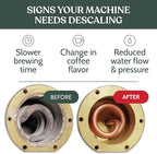 Roobi Professional Espresso Machine Descaling Powder. Carbon Neutral Espresso Descaler Powder. Up to 21 uses, 600gr.