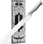 BRODARK Brisket Slicing Knife - 12" Carving Knife for Meat - High Carbon Stainless Steel, One Piece Design, BBQ & Grilling Gift for Men - NSF Certified, Shark Series