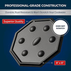 SimmerMat Heat Diffuser - Flame Diffuser Stove Cover Ring - Fire Diffuser for Any Type of Electric or Gas Stove - Dishwasher Safe Stove Top Cover - Steel Plates for Simmering and Slow Cooking - 1 Pack