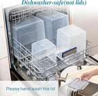 Vtopmart 5 Pack Large Flour and Sugar Storage Containers Set, Airtight Kitchen Pantry Organizers and Storage with Lids for Bulk food, Baking Supplies, BPA Free, Black