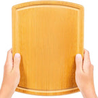 Small Bamboo Cutting Board – 12 Inch Wood Cutting Boards for Kitchen with Glue-Free Surface™ & Juice Groove – Non-Toxic, FSC-Certified, Durable Wooden Chopping Board