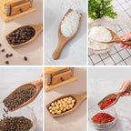 Big Wooden Scoop Shovel, 2PCS Large Coffee Scoops for Ground coffee, Acacia Wood Bean Salt Spoons, Wooden Scoops for Jars Canisters, Kitchen Scoops for Flour Laundry Scoop Multi-purpose