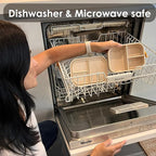 Ali+Oli Silicone Bento Box (Pine) Lunch Box for Kids, Toddlers, Preschoolers & Adults | BPA-Free and Spill-Proof | Ideal for School, and On-the-Go Meals| Perfect for Lunch, Snacks, and Meals