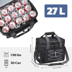 Maelstrom Collapsible Soft Cooler Bag, 24/30/60/75 Cans Beach Cooler, Ice Chest, Leakproof & Portable for Beach, Camping, Road Trips & Grocery Shopping