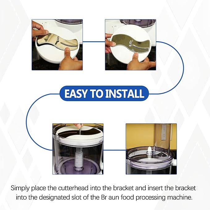 K650 Food Processor Disc Holder for Braun Insert Carrier Food Processor，Replacement Part K600 K700 K750 FP3010 FP3020 FX3030WH